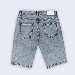 Factory Exporter Premium Custom Men Plain Denim Shorts Classic Cotton Summer Wear Wholesale Manufacturer - Product Image 2