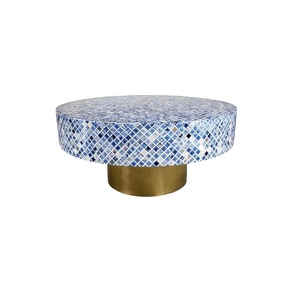 Table basse en os incrusté de qualité supérieure, dernier design, table basse ronde en os incrusté, aspect haut de gamme, pour la maison, l'hôtel, en provenance d'Inde - Product Image 1