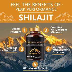 Cápsulas de Shilajit del Himalaya OEM/ODM para Energía y Apoyo Inmunológico, Shilajit Vegano Orgánico Puro, 60 Cápsulas para Adultos, Hombres y Mujeres - Product Image 2