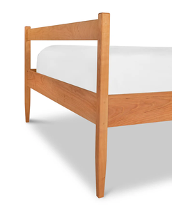 Wholesale Mid-Century Modern Solid Wood <b>Bed</b> | Arched Slab Headboard Round Tapered Leg <b>Bed</b> - Product Image 2