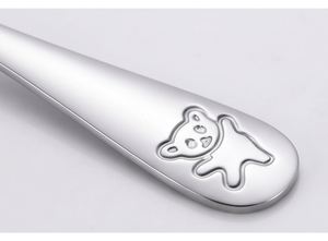 Ensemble de couverts en acier inoxydable avec motif ours en peluche, finition miroir haute brillance, compatible lave-vaisselle, pour le camping - Product Image 2