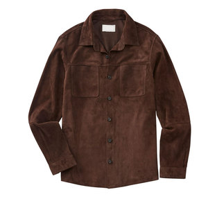 Modern <b>Mens</b> <b>Suede</b> Leather <b>Jacket</b> Premium Casual Slim Fit Soft Genuine Leather Streetwear Style - Product Image 1