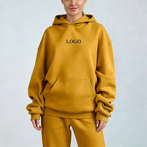 เสื้อฮู้ดดี้พิมพ์ลายกราฟิกผ้าฝ้ายทรงบ็อกซี่สำหรับผู้หญิง ขายส่ง สำหรับแบรนด์เสื้อผ้าส่วนตัวในสหรัฐอเมริกา - Product Image 2