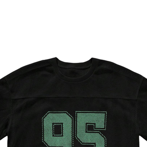 เสื้อฟุตบอลอเมริกันแบบเรโทรพิมพ์ลายตามสั่ง วัสดุตาข่าย แขนสั้น ระบายอากาศได้ดี - Product Image 6