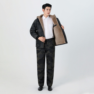 Men's Camouflage Hooded <b>Leather</b> <b>Jacket</b> Waterproof Windproof Thick Padded <b>Winter</b> Outerwear - Product Image 3