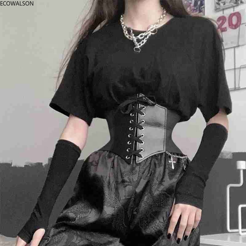 Damen Schnürkorsett-Gürtel Aus Kunstleder - Elastisch, Für Halloween & Cosplay