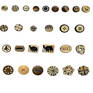 Botones de Cuerno Rectangulares Naturales, Diseño Art Deco Ecológico, Autoadhesivos, para Abrigos, Camisas, Pantalones, Accesorios de Vestir, Decoración del Hogar, Lujo - Product Image 6