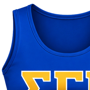 เสื้อกล้ามครอปแบบกำหนดเองสำหรับผู้หญิง Sigma Gamma Rho เสื้อแขนกุดสำหรับชมรมนักศึกษากรีก เสื้อยืดลำลองสำหรับออกกำลังกาย เสื้อยืดฤดูร้อน สตรีทแวร์ ขายส่ง - Product Image 5