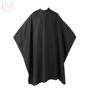 IMANS ENTERPRISES Cape de Coiffure Professionnelle Noire en Polyester Résistante à l'Eau pour Barbier et Salon de Coiffure - Product Image 1