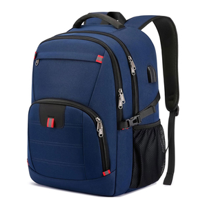Multi-Functional Oxford Backpack With Adjustable Strap Zipper Closure 20-<b>30L</b> Capacity Unisex Casual Daily Use Solid Color - Product Image 1