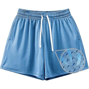 กางเกงขาสั้นกีฬาผู้ชายผ้าตาข่าย ออกแบบโลโก้ได้เอง แห้งเร็ว เหมาะสำหรับวิ่ง ฟิตเนส ออกกำลังกาย ผ้าเบา ระบายอากาศได้ดี - Product Image 4