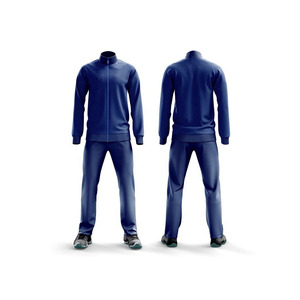 Men's Orange Solid 2 in 1 Loose Fit Full <b>Zip</b> Stand Collar Casual Sportswear Set Winter Wear Breathable Polyester Fabric - Product Image 3