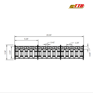 Rampe de balcon en fer forgé haut de gamme pour des designs de balcon modernes et une décoration élégante de rampe extérieure en fer. - Product Image 6