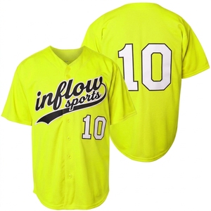 Camisetas de Béisbol con Estampado por Transferencia Térmica, Serie Rayas, Equipo Universitario, Cierre de Botones, Tallas Grandes, Transpirables, Antibacterianas - Product Image 3
