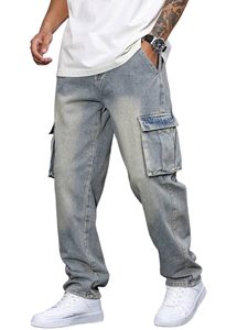 Pantalones Cargo Casuales de Trabajo con Múltiples Bolsillos de Moda Urbana para Hombre, Pantalones Vaqueros Cargo para Hombre, Fabricante de Pantalones Vaqueros Cargo para Hombre - Product Image 1