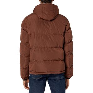 Nouvelle arrivée 2025, veste matelassée unisexe avec logo personnalisé, veste d'hiver décontractée à manches longues avec col montant, capuche imperméable pour homme - Product Image 2