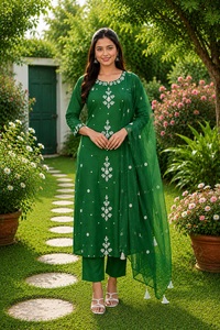 Beautiful <b>Womens</b> Rayon <b>Kurta</b> Set With Flowing Silhouette For Family Gatherings And Festive Wear - Product Image 2