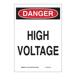 Panneau de signalisation de danger de haute tension Brady pour les zones à risque électrique intérieures et extérieures - Product Image 3