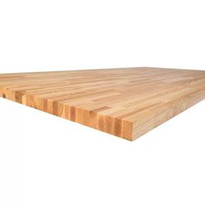 Online Technical Support EFS Solid Wood Factory Direct Rubber Wood Finger Joint Countertop Kitchen <b>Table</b> Top Custom Size - Product Image 3
