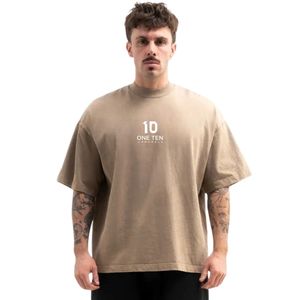เสื้อยืดโอเวอร์ไซส์ผู้ชายทรงหลวม ไหล่ตก แขนสั้น สไตล์ลำลอง สตรีทแวร์ เสื้อผ้าขายส่งจากโรงงาน - Product Image 1