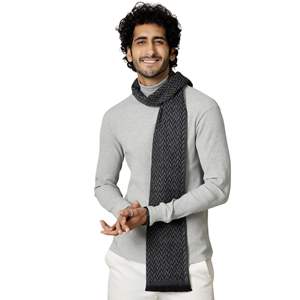 Écharpe longue en cachemire tricotée chaude pour homme, en coton brossé, avec franges, idéale pour le froid – Vente en gros usine - Product Image 4