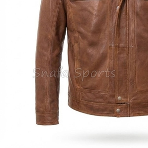 Custom <b>Men's</b> High Quality Fashion Design Leather <b>Jacket</b> Motorcycle Leather <b>Jacket</b> for <b>Men</b> Made By Pakistani Manufactured - Product Image 4
