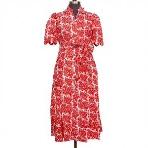 <b>Wedding</b> Modern Party Wear Gown Sweet Style Summer <b>Dress</b> Hand Block Floral Printed Cotton Women's Kangura Beautiful Casual A-Line - Product Image 1