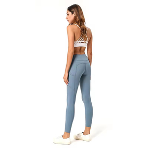 2026 Hot Sale Custom own Fashionable New Design Women <b>Leggings</b> Solid <b>Seamless</b> Spandex/Nylon High Waist Stretch Fitness Pants - Product Image 2