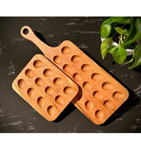 Bandeja de madera para huevos rellenos al por mayor, accesorios de cocina, bandeja de madera personalizada para huevos rellenos - Product Image 2