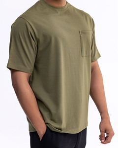 Camiseta de Algodón 100% para Hombre, Corte Holgado, Tallas Grandes, MOQ Bajo, Manga Corta, Cuello Redondo, Estilo Urbano, Personalizable con Marca Privada, OEM, ODM - Product Image 2