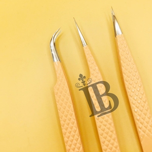 Pinzas de Estilo Personalizado, Pinzas de Extensión de Pestañas de Primera Calidad, Agarre Firme, Punta de Fibra de Visón, Pinzas de Acero Inoxidable - Product Image 1