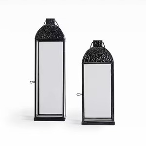 <b>Silver</b> Metal <b>Lantern</b> Vintage Candle Holder for Traditional Wedding Garden Patio Restaurant Hotel Home Decoration - Product Image 4