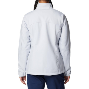 Chaqueta Cortavientos Gris Claro para Mujer, Manga Larga, Cierre de Cremallera, Cuello Alto, Color Sólido, Estilo Casual, Largo Regular - Product Image 2