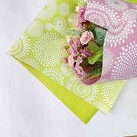 Papier d'emballage pour fleurs de luxe, imprimé sur mesure, résine enduite, vierge, imperméable, non toxique, alimentaire, recyclable, pour bouquets frais