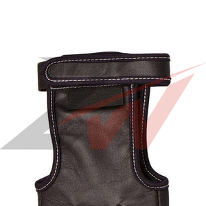 Gants de Tir à l'Arc Premium en Cuir de Vachette Pur, Gants de Tir à l'Arc Américains à Demi-Doigts, Protection Réglable pour le Poignet, Extérieur - Product Image 3