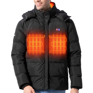 Chaqueta de calentamiento móvil con logotipo personalizado, resistente al viento, con batería de 5V - Product Image 1