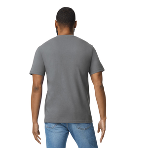 เสื้อยืดผู้ชายไซส์กลาง สีชาร์โคล ผ้าฝ้ายพรีเมียม คอกลม แขนสั้น สวมใส่สบาย เหมาะสำหรับใส่ทุกวัน ชุดลำลอง - Product Image 3