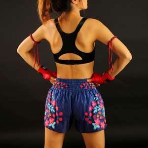 Pantalones Cortos de Muay Thai para Hombre, Estampado Vibrante, Cintura Elástica, para Entrenamiento, Gimnasio, Kickboxing, Ligeros, Coloridos - Product Image 5