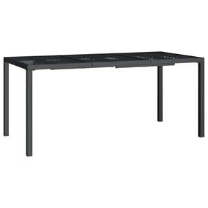 Table de jardin en acier thermolaqué anthracite 65,0 x 31,5 x 28,3 po - Product Image 2