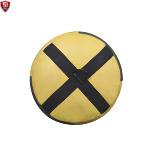 Sac de frappe lourd en cuir SUMROOS avec double sangle, hauteur réglable, base en caoutchouc, rempli de sable 25KG pour entraînement de boxe - Product Image 6