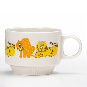 Taza Ancha Retro Aderia de 310 ml, Hecha en Japón, Taza de Cerámica para Sopa, Vajilla para el Hogar y la Cocina, Estilo Retro Showa, Kawaii, Linda - Product Image 3