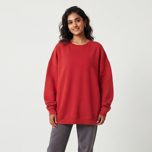 Sweat-shirt en polaire pour femme, coupe ample et oversize, pull chaud d'hiver, vêtements décontractés streetwear, vente en gros - Product Image 6
