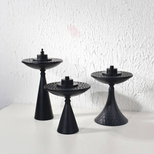 Modern Matte Black Metal Bakhoor Burner Arabic Incense Holder Luxury <b>Oud</b> Burner Ramadan Home Decor Stand - Product Image 1