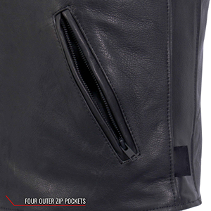 New Look Winter Vintage Biker Leather Motorcycle <b>Vest</b> Breathable Waterproof Eco-Friendly High Quality Brown Black Custom Size - Product Image 6