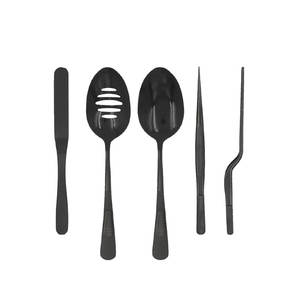Kit de cuisine professionnel 5 pièces en acier inoxydable noir pour chef, outils de platsage, fournisseur au Pakistan, meilleure qualité, prix abordable - Product Image 6