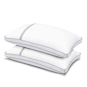 Almohadas de cama de algodón con diseño OEM, rectangulares, blancas, sólidas, modernas, con soporte para el cuello y efecto refrescante, con envío y entrega. - Product Image 1
