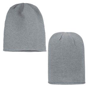 Gorro de Punto Gris Sólido Unisex, Gorro de Invierno Informal y Cálido para Esquí, Ajustable de 56-58 cm, Material de Jersey Acrílico - Product Image 2