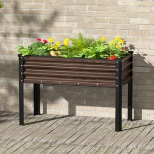 Wholesale <b>Large</b> Galvanized Steel Garden Bed With Legs Metal Planter <b>Box</b> For Vegetables Flowers And Herbs Outdoor Garden Bed - Product Image 1