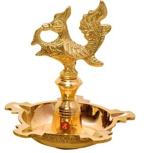 Support de lampe à huile Diya industriel en cuivre, design paon fantaisie, style traditionnel, qualité supérieure, design zen asiatique, à vendre - Product Image 5
