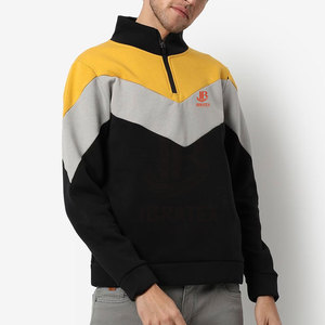 Sweat-shirt pour homme fabriqué en usine, designs uniques, haute qualité, demi-zip, coupe classique, col montant en polaire, vêtement décontracté - Product Image 1